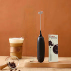 Mini milk frother black
