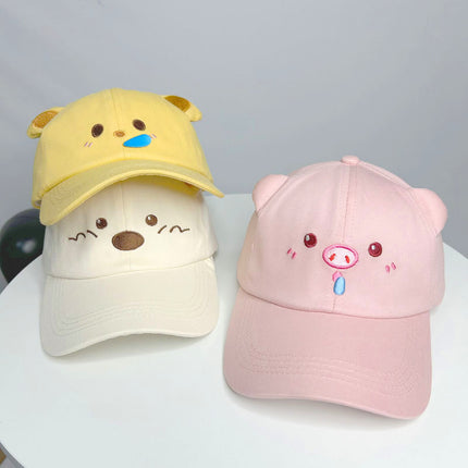 Factory in stock cute cute slug bear puppy pig baseball cap face small big brim cap wholesale