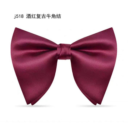 bridegroom groomsman bow tie red leather velvet studded men's wedding dress accessories host banquet bow blue british