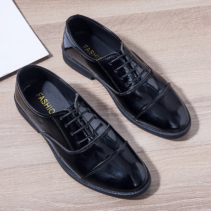 Men's Casual Leather Shoes Business Dress Leather Shoes Men's Shoes Casual British Fashion Korean Breathable Men's Groom Wedding Shoes