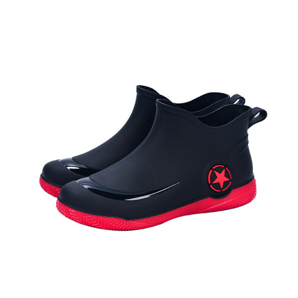 Fashion Short Rain Boots for Men and Women, Low-Cut Non-Slip Waterproof Shoes, Casual Shallow Rain Boots, Trendy Shoes, Flat Rubber Shoes Wholesale