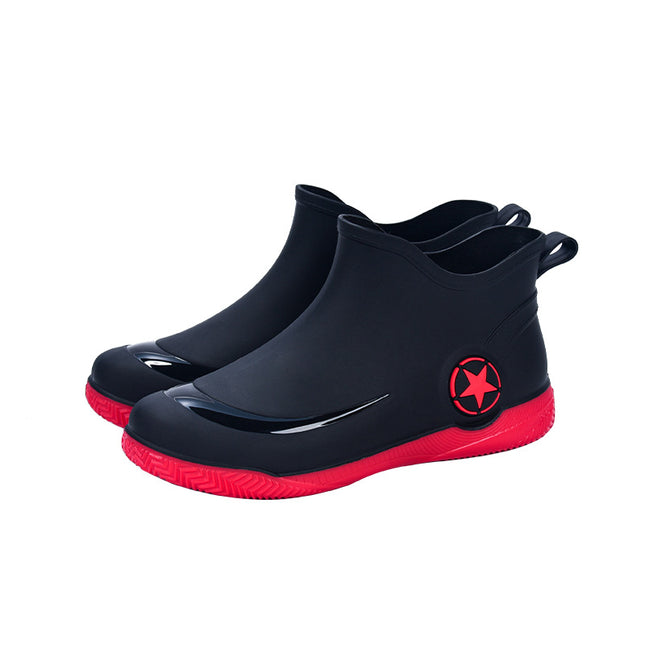 Fashion Short Rain Boots for Men and Women, Low-Cut Non-Slip Waterproof Shoes, Casual Shallow Rain Boots, Trendy Shoes, Flat Rubber Shoes Wholesale