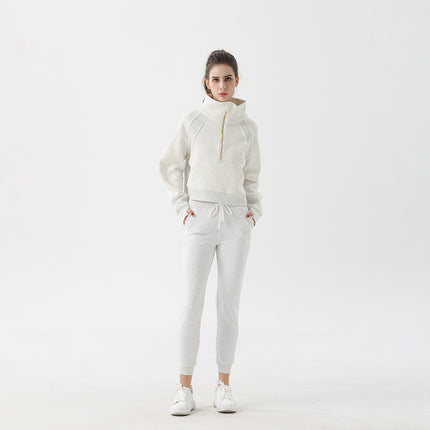 Yoga Pants Winter Women's Warm Camping fleece-lined Sweater Pants Drawstring Sports Cotton Outdoor Fitness Pants
