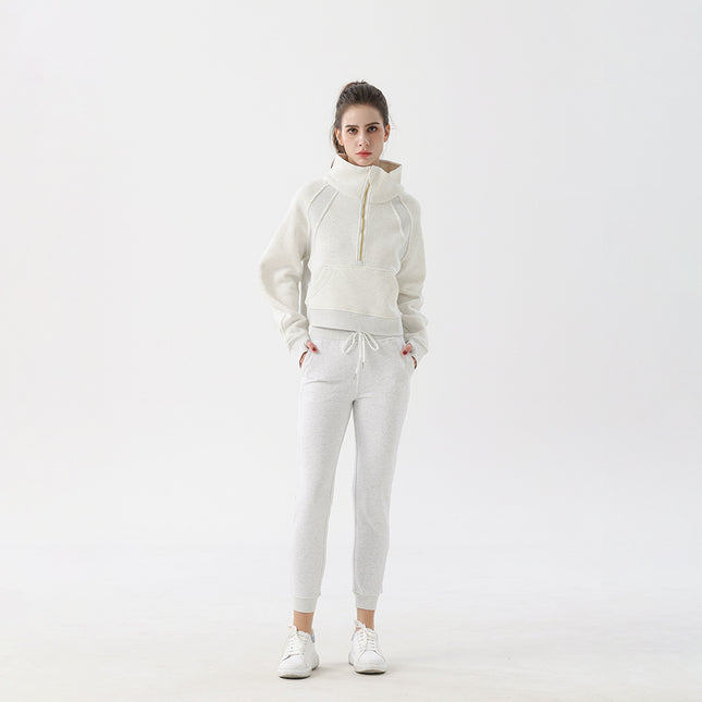 Yoga Pants Winter Women's Warm Camping fleece-lined Sweater Pants Drawstring Sports Cotton Outdoor Fitness Pants