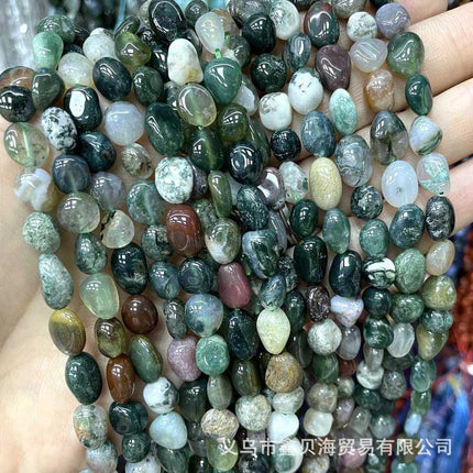 8-10mm natural stone loose beads amethyst agate straight hole gravel diy jewelry accessories amorphous beads