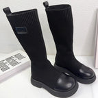 black boots / [We recommend that you select the shoe size according to the foot length +0.8cm]]