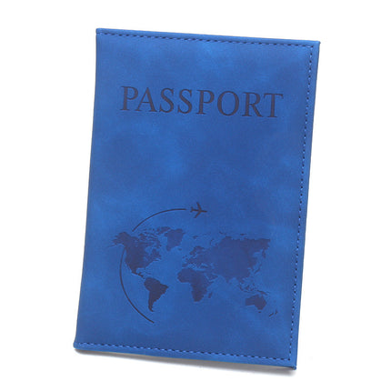World Map Airplane Passport Holder, Lightweight Leather Passport Case, Portable, Unisex, Universal Passport Cover Set