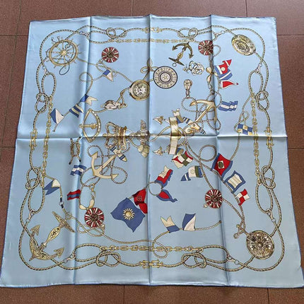 Luxury Palace Silk Twill Silk 14 Mm Large Square Scarf Spring and Autumn New Mulberry Silk Scarf Women's Shawl Scarf