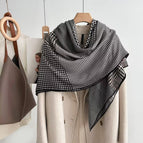 Houndstooth zebra pattern [black and white]] / 135*135cm