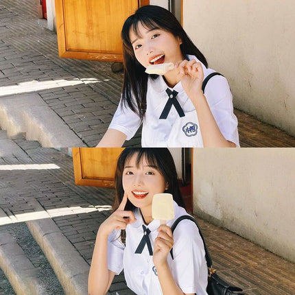 Taiwan Attached High School Uniform Summer Shirt suit jk Uniform Female Senior high school Students College Style Games Graduation Class Uniform