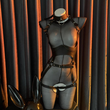 Huan also fun binding suit-free jumpsuit paint leather night game role-playing hot leather