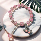 Ad05 girly pink heart sky-shaped goose bracelet