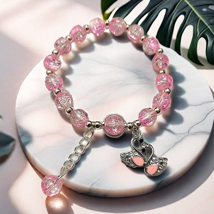 New Chinese-Style Ancient Beaded Elastic String Bracelet, Sweet Girl's Glass Bracelet, Night Market Stall, Cross-Border Live Broadcast Jewelry