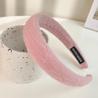 3#Girly pink pleated sponge headband