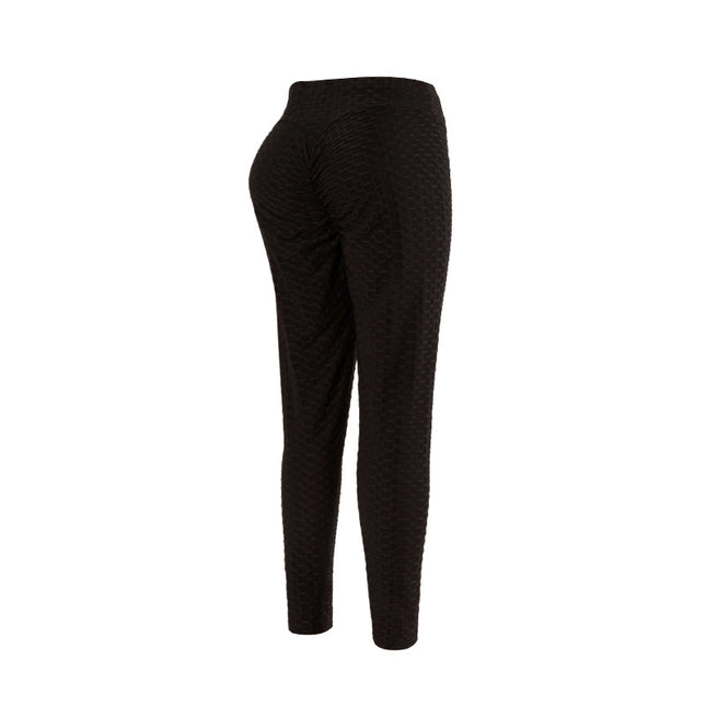 Tight Jacquard Bubble Pants, Hip-Lifting High-Waisted Yoga Pants, Fitness Leggings, Comfortable, Trendy, Casual and Versatile