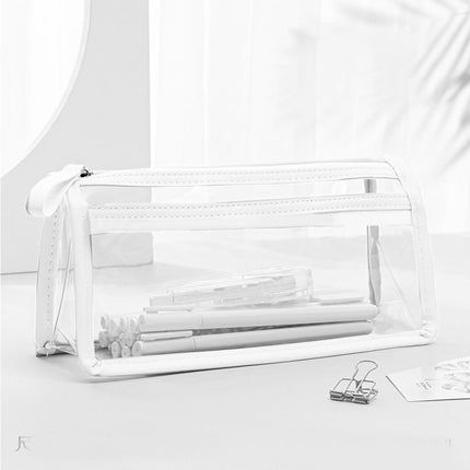Transparent Pencil Case for Exams, Simple Pencil Bag for High School Students, Large Capacity Pvc Pencil Case in Stock