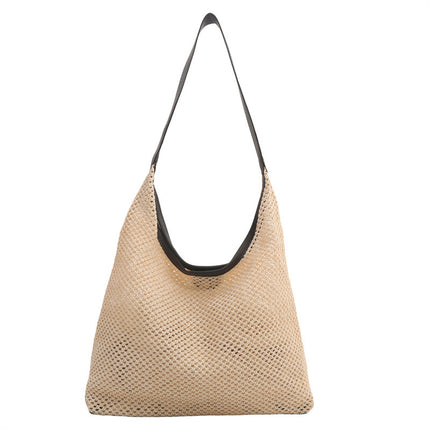 Ins Woven Tote Bag Straw Bag Large Capacity Underarm Bag Shoulder Bag Holiday Style Beach Bag Women's Portable