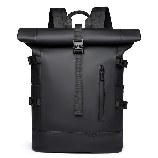 2025 Summer Cross-Border Backpack Men's Roll-Top Business Computer Bag Work Commuting Leisure Travel Backpack Fashion Trend