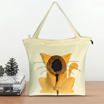 Pet Canvas Bag with Exposed Head, Cat Portable Shoulder Bag, Suitable for Ragdoll Cats and Small Dogs, Portable and Breathable Wholesale