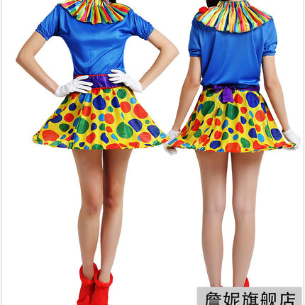 Adult Clown Performance Costume Birthday Party Magic Performance Masquerade Sexy Dress Female Clown Costume