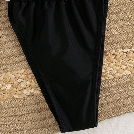 Solid Color Cross-Border 2026 Swimwear New Fashion Sexy Bikini European and American Style Tie-Up Two-Piece Swimsuit Set for Women