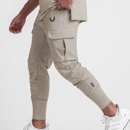Summer Ice Silk Men's Long Pants, Thin Quick-Dry Pants, Loose Versatile Sports Pants, Breathable Casual Fashion Pants for Men