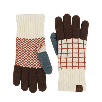 Men's and women's cycling winter warm touch screen windproof cold thickened fleece-lined wool autumn and winter Korean gloves wholesale custom