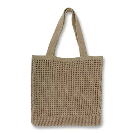 Han Feng Chic Hollow Woven Bag Fishing Net Bag Casual All-match Tote Bag Knitted Bag Shoulder Bag Holiday Beach Bag