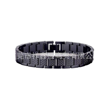 Cross-Border E-Commerce Fish Scale Pattern Stainless Steel Jewelry Titanium Steel Bracelet Men's Chain Saturn Personality Chain Trendy Hot Item