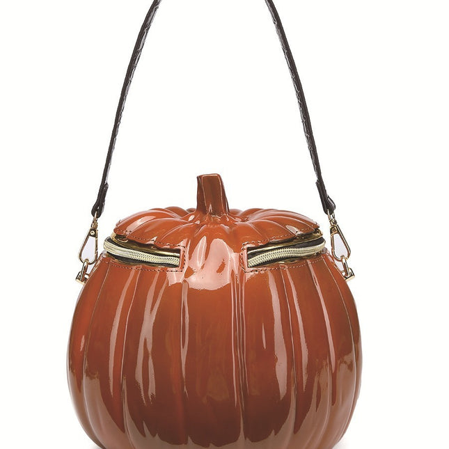 European and American Fashion 2025 Casual Halloween Cross-Border Hot Sale Personalized Stereo Pumpkin Head Bag Shoulder Crossbody Women's Bag