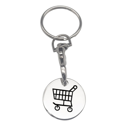 Cross-border European and American supermarkets push shopping cart logo coins metal tokens lobster chain key chain advertising gifts