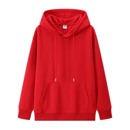 2025 Autumn/Winter M086 Trendy 350g Retro Cotton Loose Comfortable Warm Solid Color Pullover Hoodie