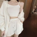 White three-piece set / S Suggested 40.00 kg-50.00 kg