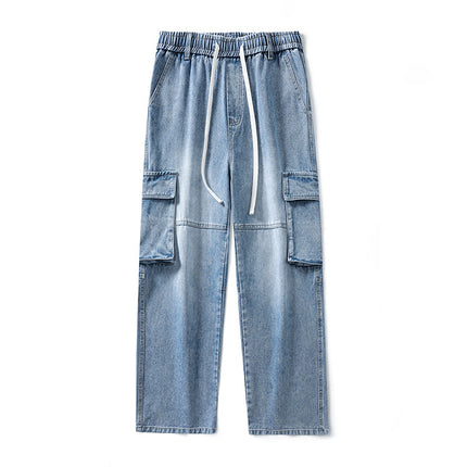 Cargo Jeans Men's American Style Loose Youth Straight Pants Men's Pants New Spring and Autumn Casual Trousers