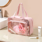 Portable double layer large size-pink