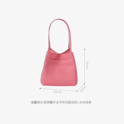 Factory wholesale New Korean version of leather small square bag Joker sheepskin bucket bag niche fashion underarm portable women's bag