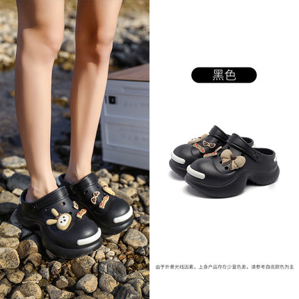 Fashionable and Unique Thick-Soled Clogs for Women, Stylish Outdoor Garden Shoes, High-Heeled Closed-Toe Sandals, Foreign Trade Cross-Border Wholesale