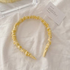 Yellow pleated headband