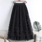 Black / M (17 rows of skirt length 85cm wide)