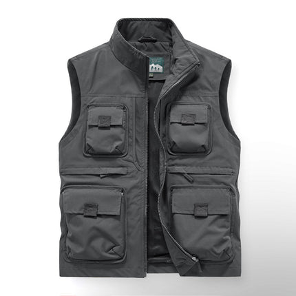 Vest Custom Printing LOGO Outdoor Mountaineering Camping Function Luya Multifunctional Summer Tooling Photography Vest