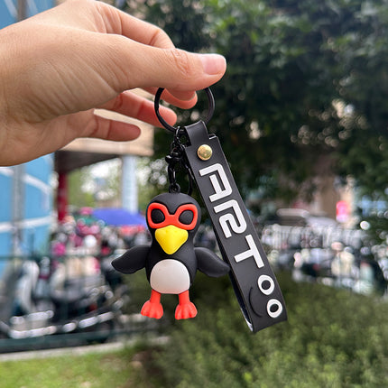Cross-Border Foreign Abstract Shanhaijing Keychain Tung Tung Tung Sahur Car Wooden Stick Man Keychain