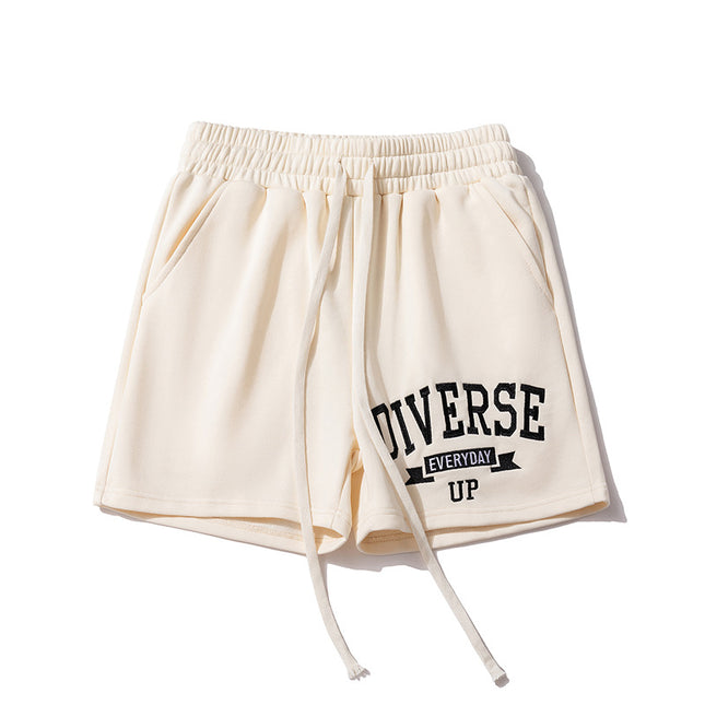 2026 New Trendy American-Style Sports Shorts for Men, Summer Loose Fit, Drawstring Casual Five-Point Shorts for Teenagers
