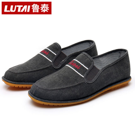 Lutai Men's Cloth Shoes Slip-on Lazy Shoes Labor Insurance Shoes Casual Shoes Single-layer Shoes Work Shoes Training Shoes Men's Shoes Rubber Shoes