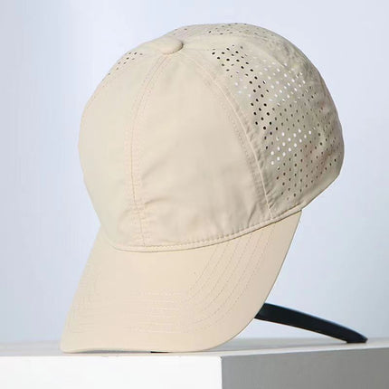 Amazon Cross-Border Pure Summer Quick-Drying Board Half Punched Six-Piece Baseball Cap Soft Top Outdoor Sunshade Fashionable Velcro