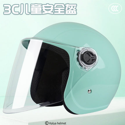 3C Certified Kidsren's Helmet Electric Car Boys and Girls All-Season Autumn and Winter Safety Helmet Windproof and Warm Half Helmet