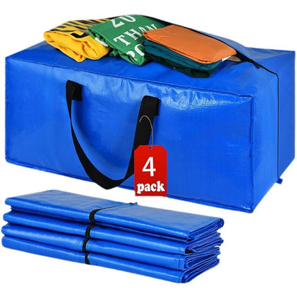 Moving Bag Pp Woven Thickened Moisture-Proof Portable Clothing Organizing Luggage Bag Quilt Storage Bag Multi-Purpose Storage