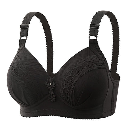 plus size Thin Non-Rings Push-up Adjustable Bra Full Cup Comfortable Breathable Sexy Lace Underwear Women's Bra