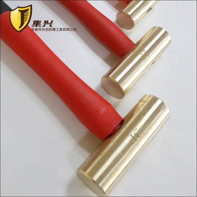 Explosion-Proof Brass Cylinder Hammer Explosion-Proof Brass Cylinder Round Head Hammer Hand Hammer Gas Station Accessories Copper Hammer 0.5P-3P