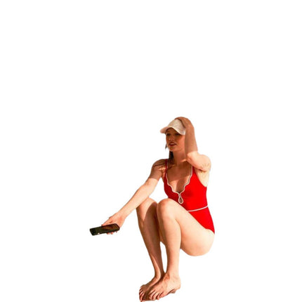 South Korea Dongdaemun Ins Style Solid Color Backless Swimsuit Conservative Belly-Covering Slimming Hot Spring Holiday Swimsuit for Women