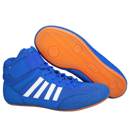 High-top Boxing Shoes Boys and Girls Sanda Fighting Fighting Training Shoes Adult Wrestling Shoes Fitness Weightlifting Martial Arts Shoes